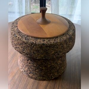 Mid Century Cork Ice Bucket